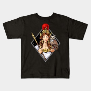 Athena Greek Goddess Kids T-Shirt